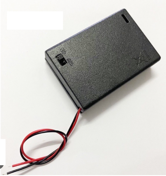 รางถ่าน (Battery Box) ขนาด AA 3 ก้อน 4.5V แบบมีฝาปิดและสวิตช์เปิดปิด