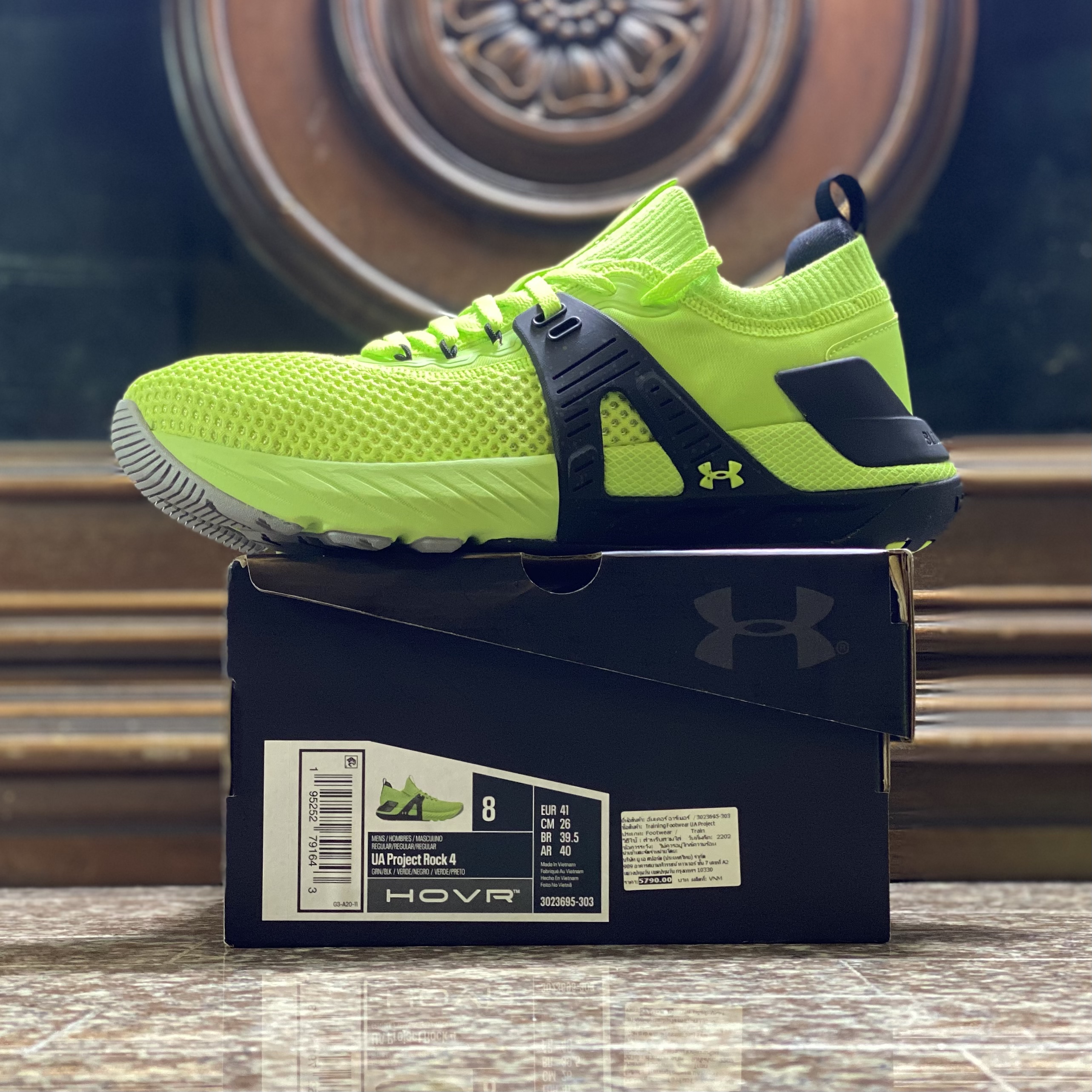 รองเท้าเทรนนิ่ง Under Armour Project Rock 4 ‘GREEN’ (M8US)