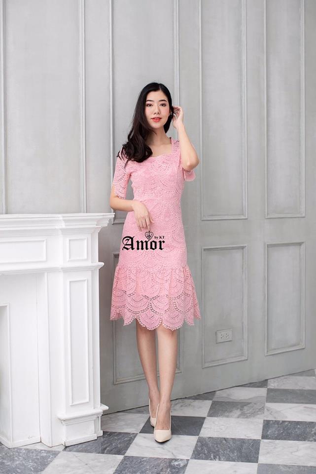 เดรสลูกไม้ Korea Designed ลูกไม้เนื้อนุ่ม ลายสวย เนื้อผ้าเกรด Premium มากๆ Pattern/Cutting เป๊ะมากค่ะ