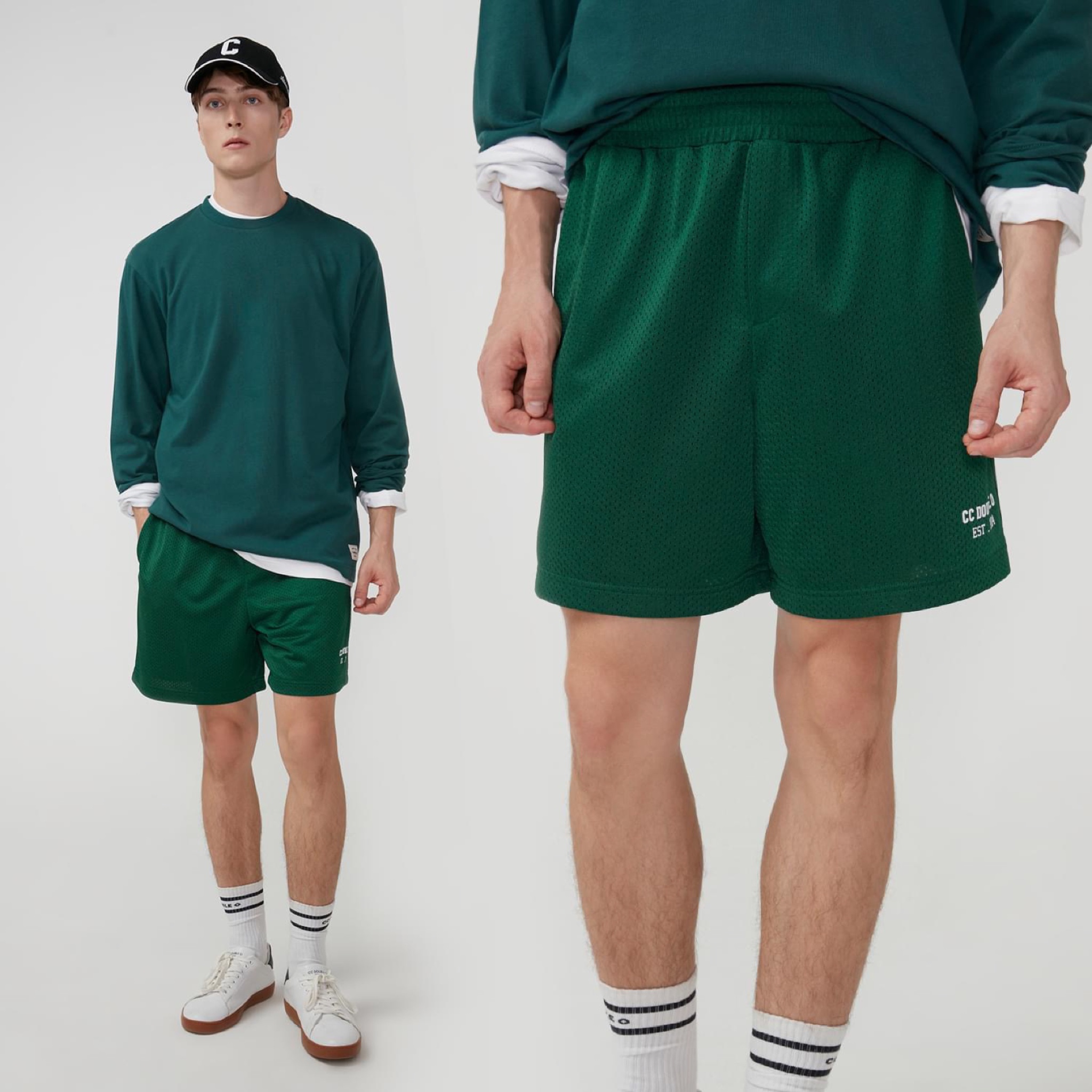 กางเกง CC Double O Mesh Pull On Shorts ‘GREEN’ (S)