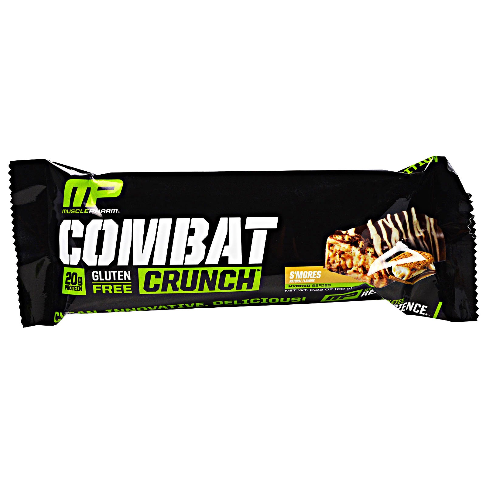MusclePharm, Combat Crunch, S'mores, 12 Bars, 2.22 oz (63 g) Each