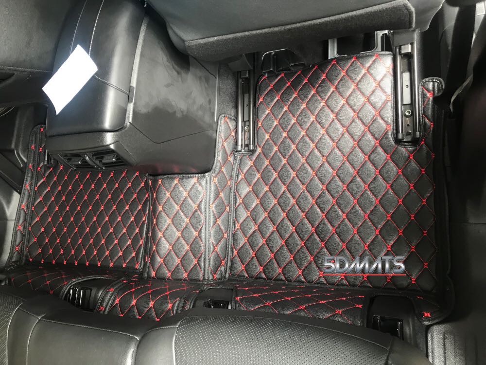 พรมปูพื้นรถยนต์ NISSAN X-TRAIL SUV7 ที่นั่ง พรม6D หนานุ่ม สีดำด้ายแดง เต็มคัน