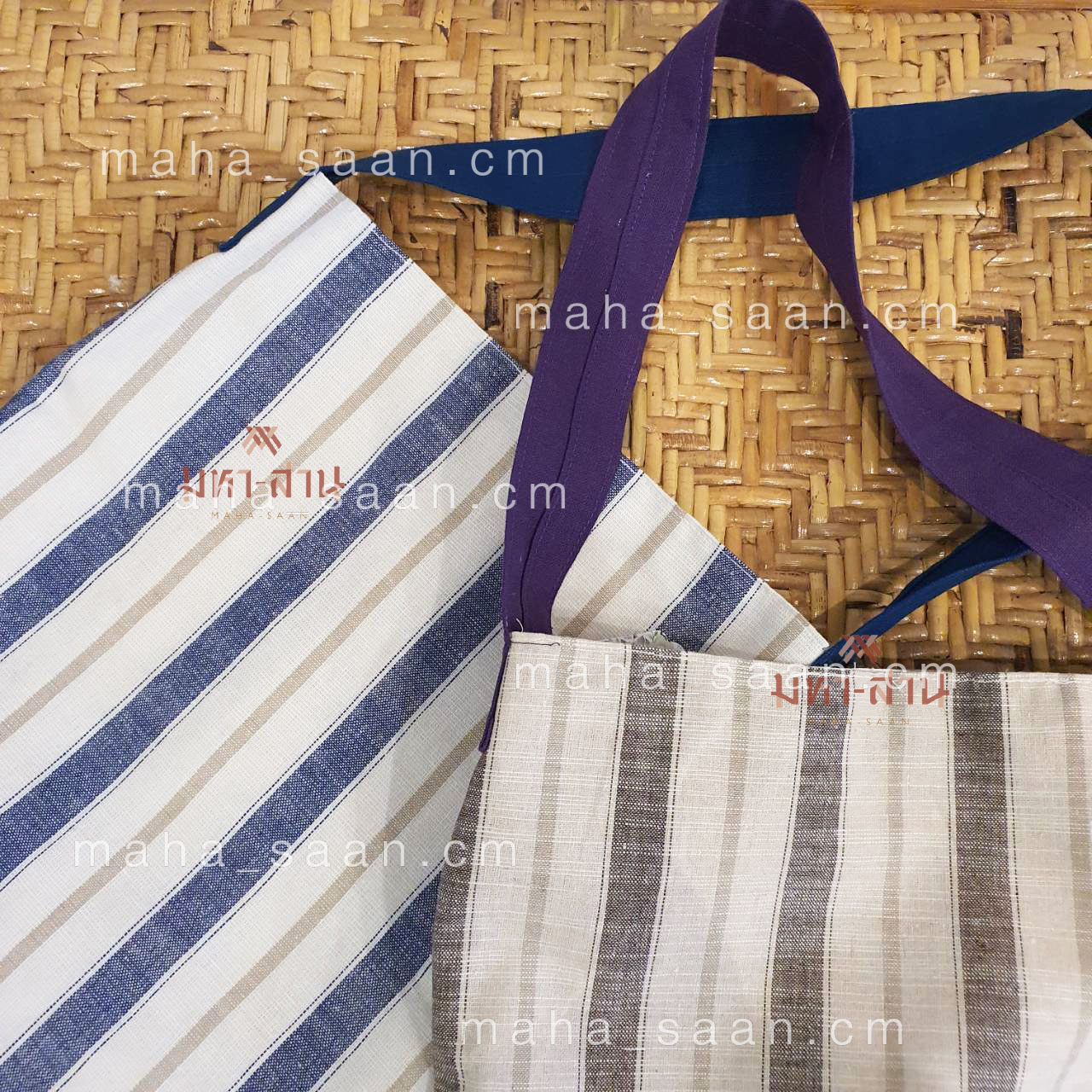 กระเป๋าผ้า สะพายไหล่ จุของได้เยอะ คละแบบ 🥐