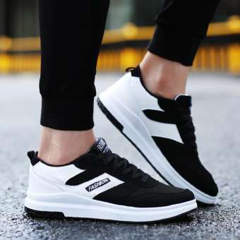 SUN Fshion Casual รองเท้าผ้าใบ รองเท้าผ้าใบผู้ชาย รองเท้าแฟชั่น F010 - Black