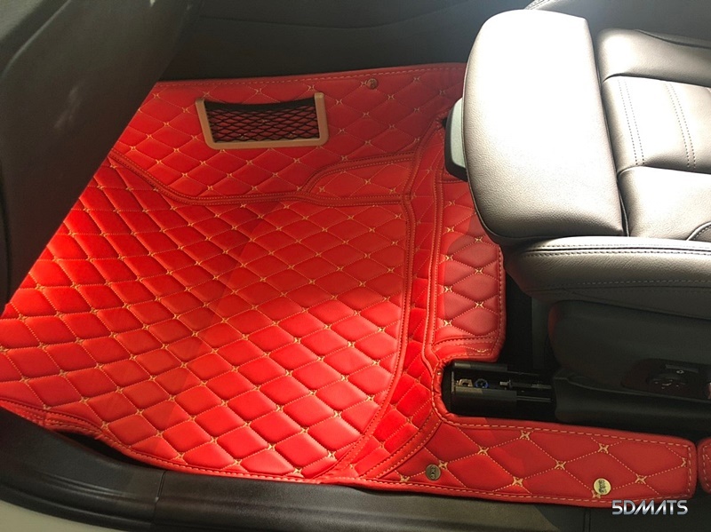 พรมปูพื้นรถยนต์6D BMW X4 F26 (2014-2018) รุ่น VIP สีแดง เต็มคัน