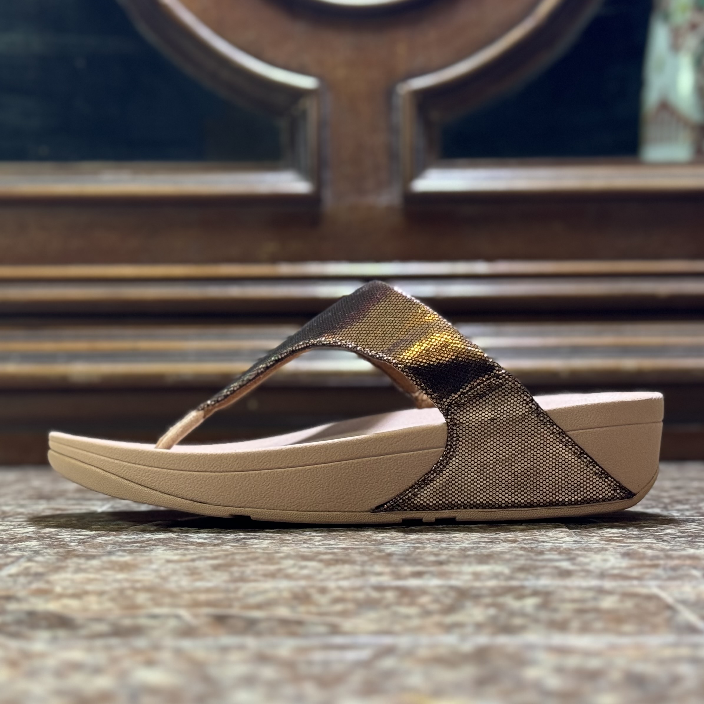 รองเท้า FitFlop Lulu Lustra Women Sandals ‘RoseGold’ (W5/6/7/8US)