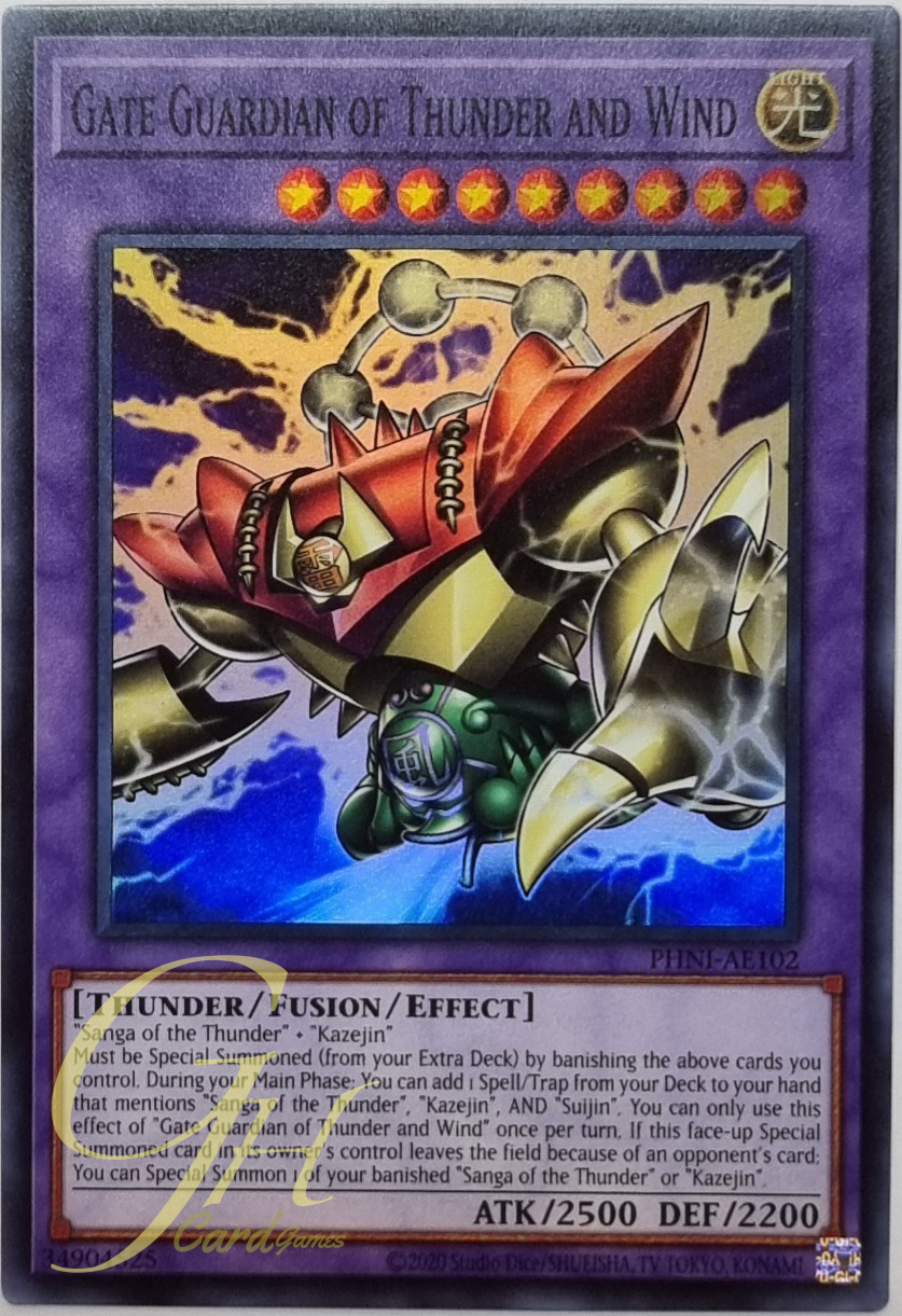 Yugioh [PHNI-AE102] Gate Guardian of Thunder and Wind (Super Rare)