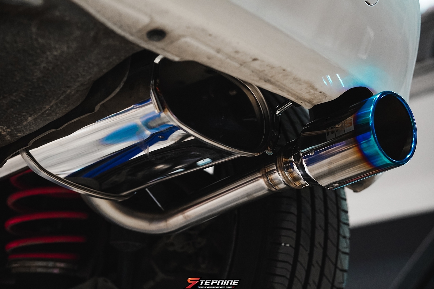 ท่อ HKS ปลายไทเทเนียม ของแท้จากญี่ปุ่น ใส่ JAZZ รหัส ZH002 ที่ STEP9