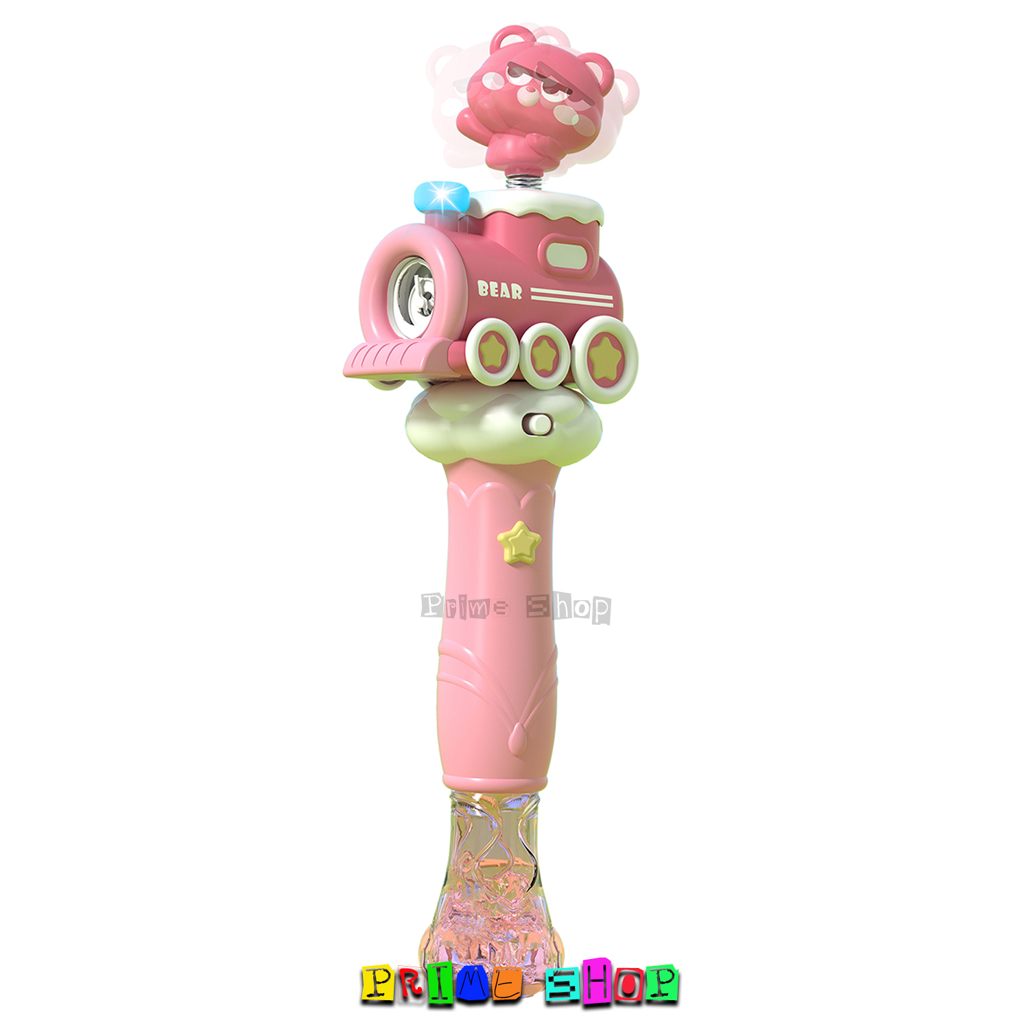 เป่าฟองไฟฟ้าแบบแท่ง ลายรถไฟหมี