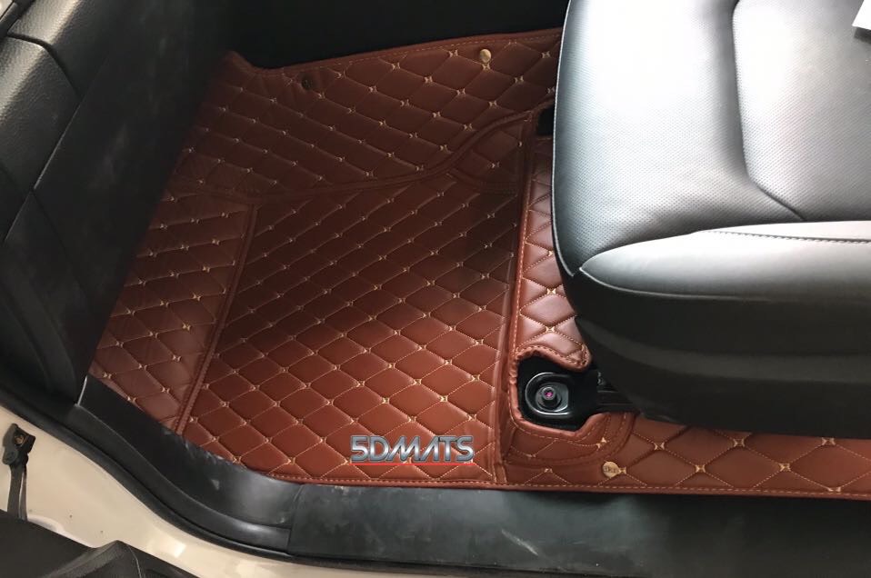 พรมปูพื้นรถยนต์6D ISUZU D-MAX 4Dr. 2020 สีน้ำตาล รุ่นVIP หนาพิเศษ เต็มคัน