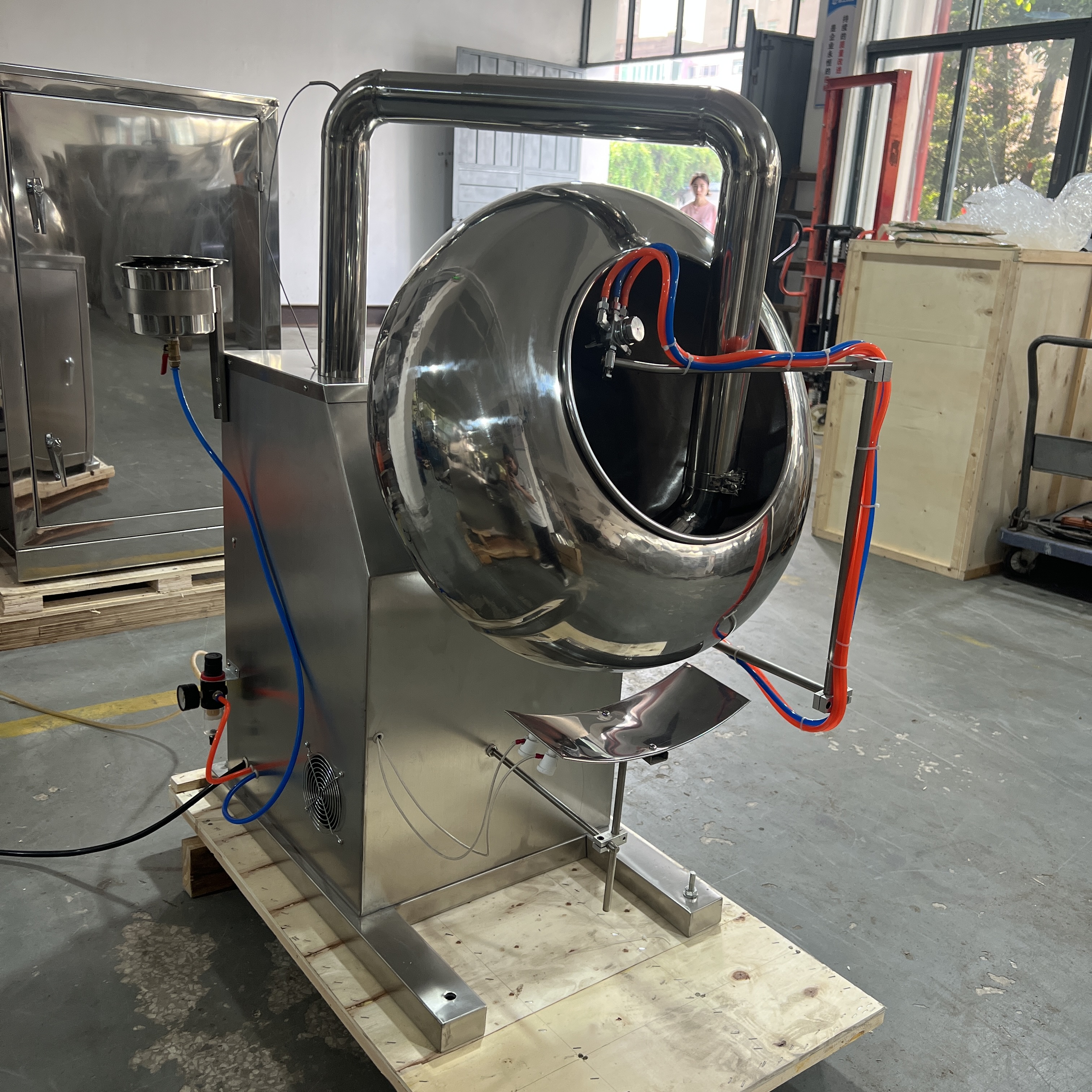 16893 เครื่องเคลือบยาเม็ด เครื่องครอบเคลือบสียาเม็ดอัตโนมัติ รุ่นBYC-600 Tablet coating machine