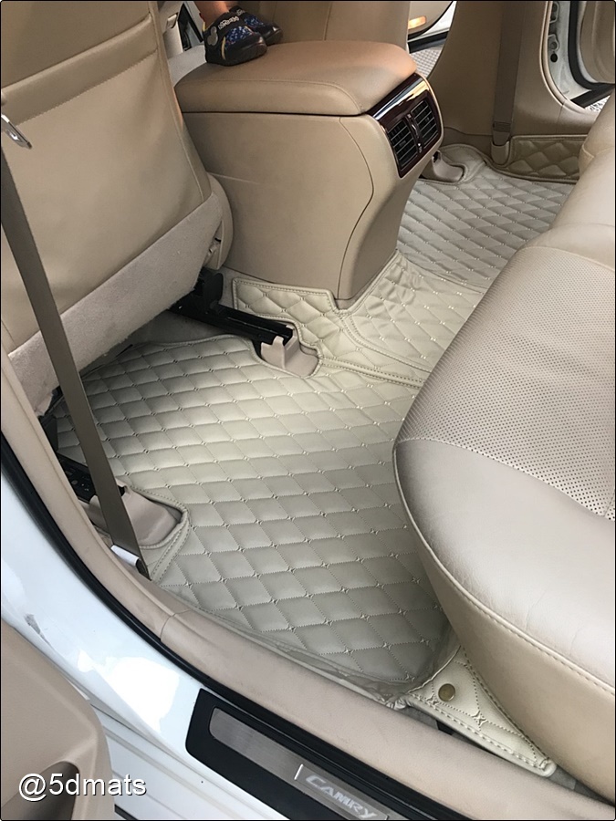 พรมปูพื้นรถยนต์6D TOYOTA CAMRY ปี2012-2018 พรม6D QJ VIP แบบหนาพิเศษ เต็มคัน 3ชิ้น