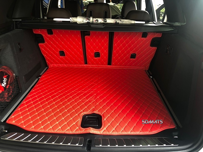 พรมปูพื้นรถยนต์6D BMW X4 F26 (2014-2018) รุ่น VIP สีแดง เต็มคัน