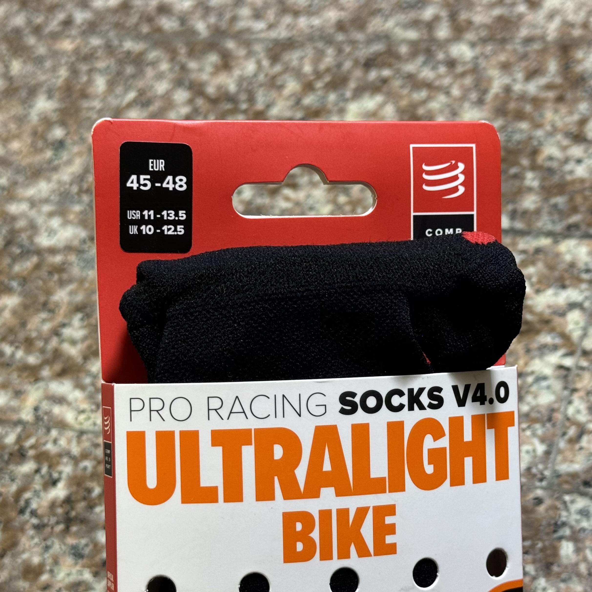 ถุงเท้าวิ่ง Compressport Pro Racing V4 Ultralight Bike (T4)
