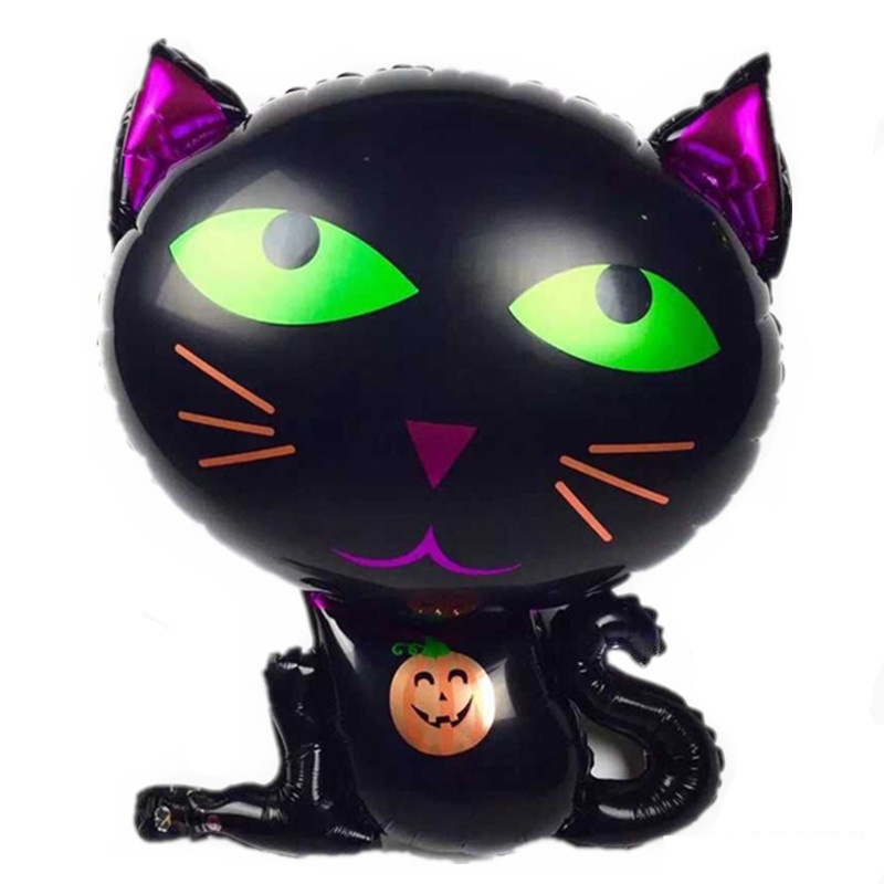 HALLOWEEN BLACK CAT BALLOON / ลูกโป่งฮาโลวีนแมวดำ (62*48cm)
