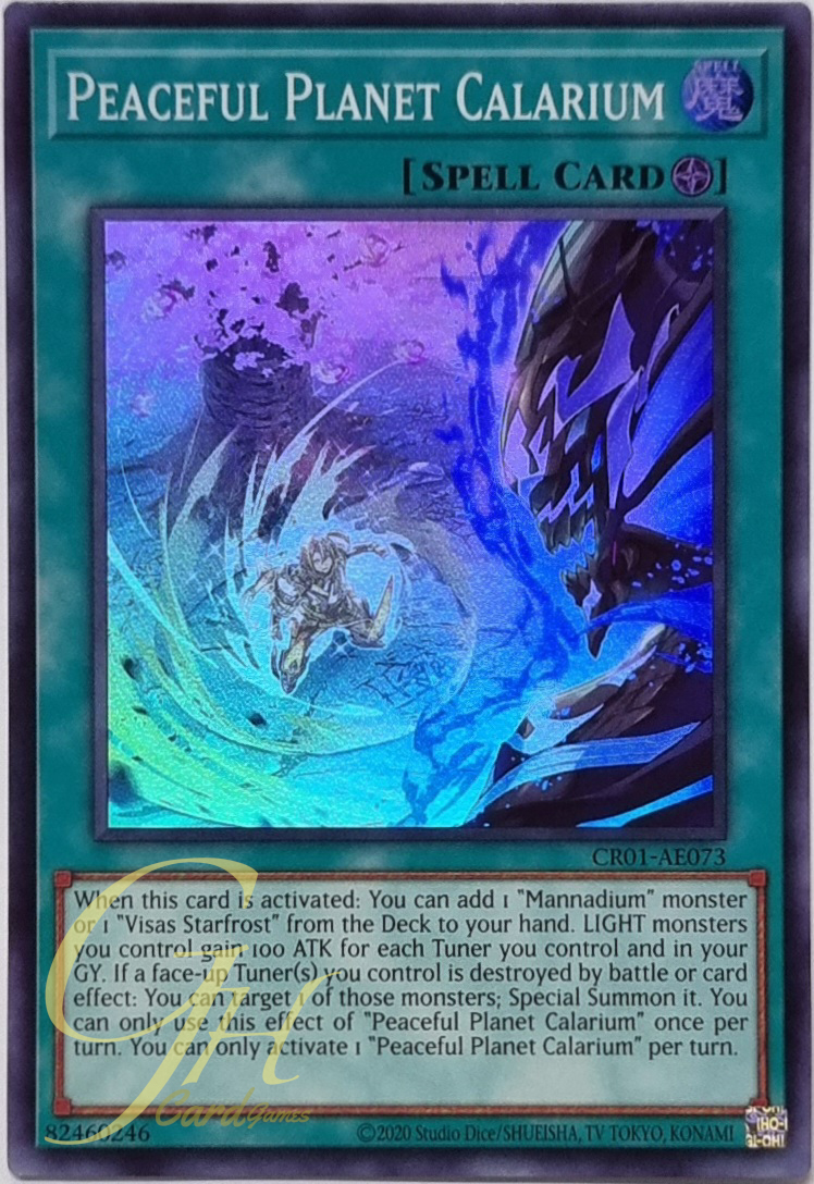 Yugioh [CR01-AE073] Peaceful Planet Calarium (Super Rare)