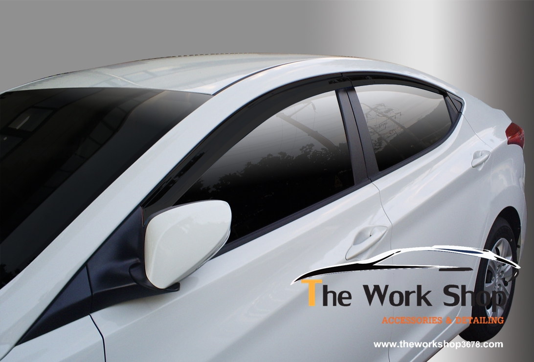 Smoke Door Visor for Elantra ( กันสาดสีดำ )