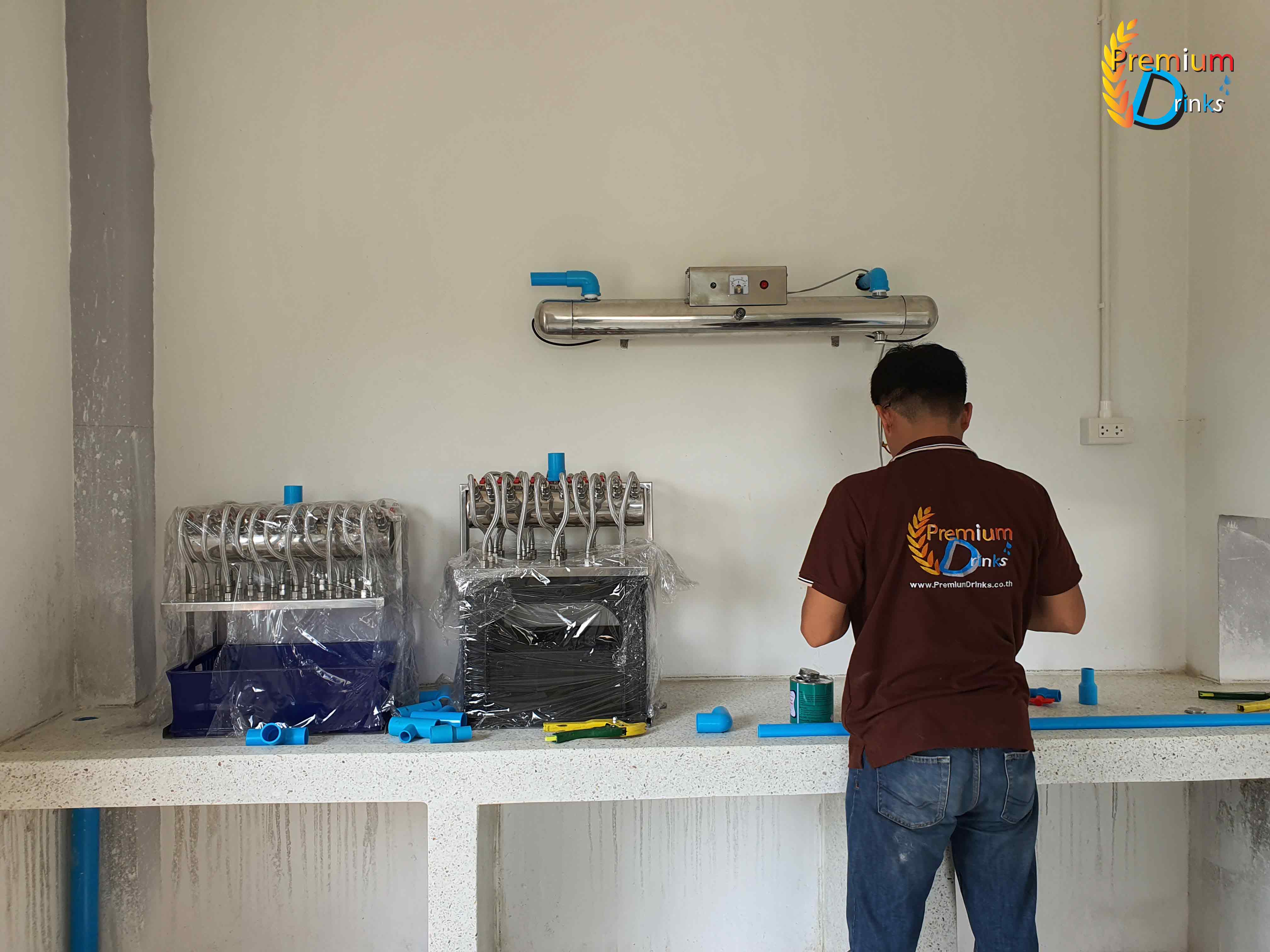 ชุดผลิตน้ำดื่มจำหน่าย ระบบ RO+UV กำลังการผลิต24,000ลิตรต่อวัน(ระบบAuto ล้างสารกรองอัตโนมัติ) พร้อมติดตั้ง