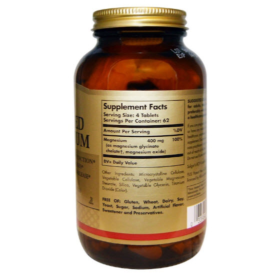 Solgar, Chelated Magnesium, 250 Tablets