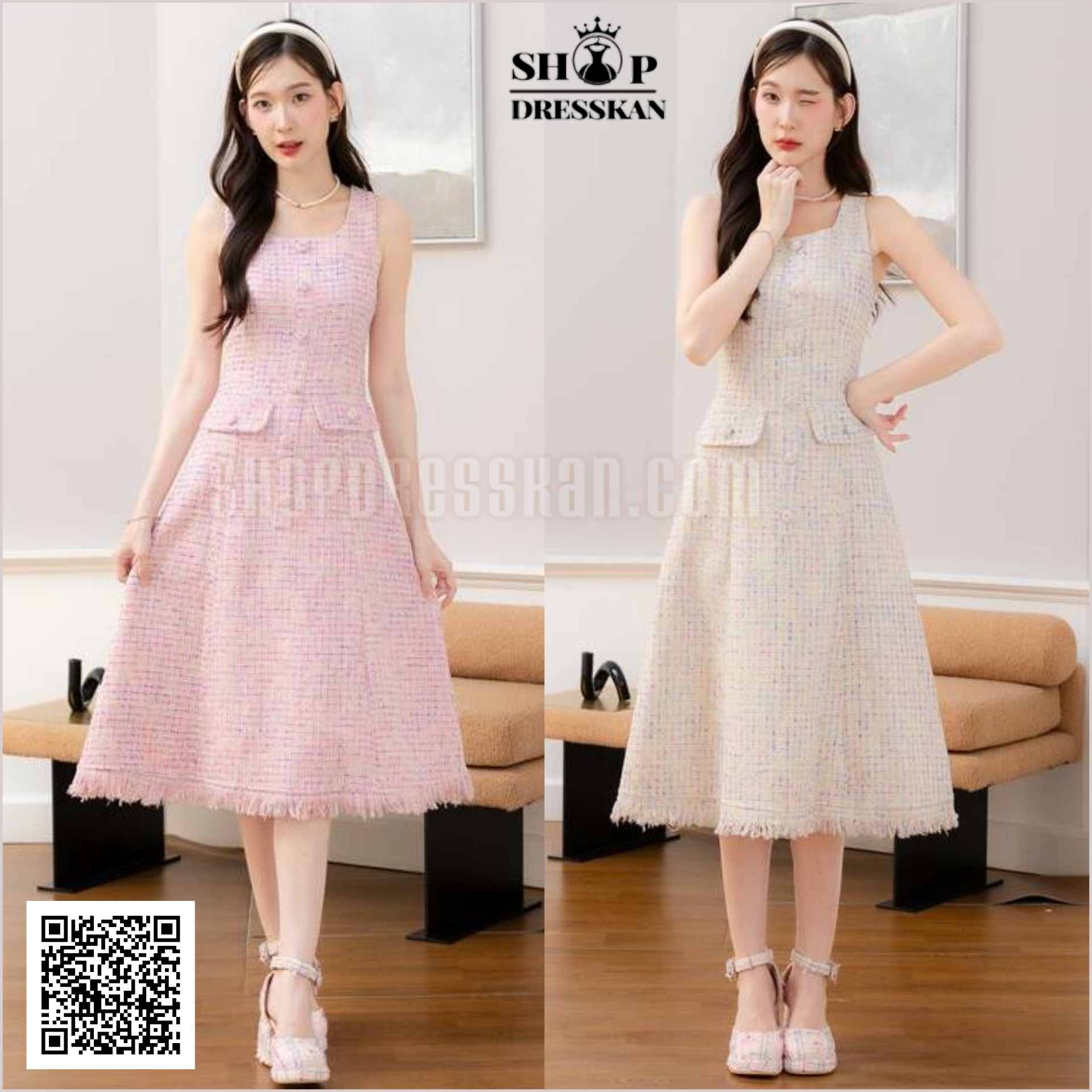 ❌หมดทุกสี-ทุกไซส์ค่ะ❌ :: ชุดเดรสแฟชั่นยาวงานป้ายคุณภาพ⭐[ S-M-L-XL ] ::ชุดเดรสยาวผ้าทวิสเนื้อดีหนานุ่ม แต่งกระเป๋า ทรงบานสวยยอดฮิต ซิปซ่อนหลัง บุซับใน ใส่สวยได้หลายโอกาส