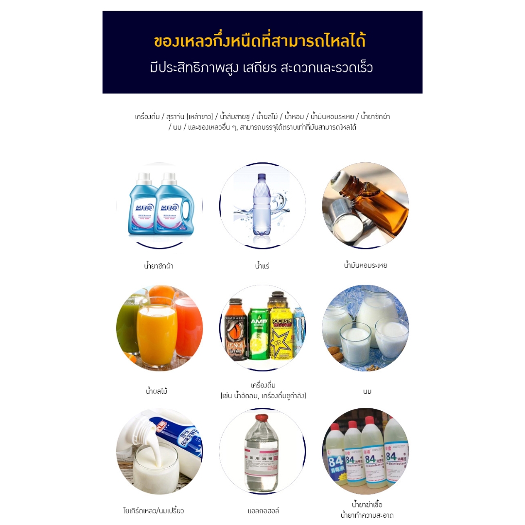 เครื่องบรรจุของเหลวอัตโนมัติแบบลูกสูบ GGB