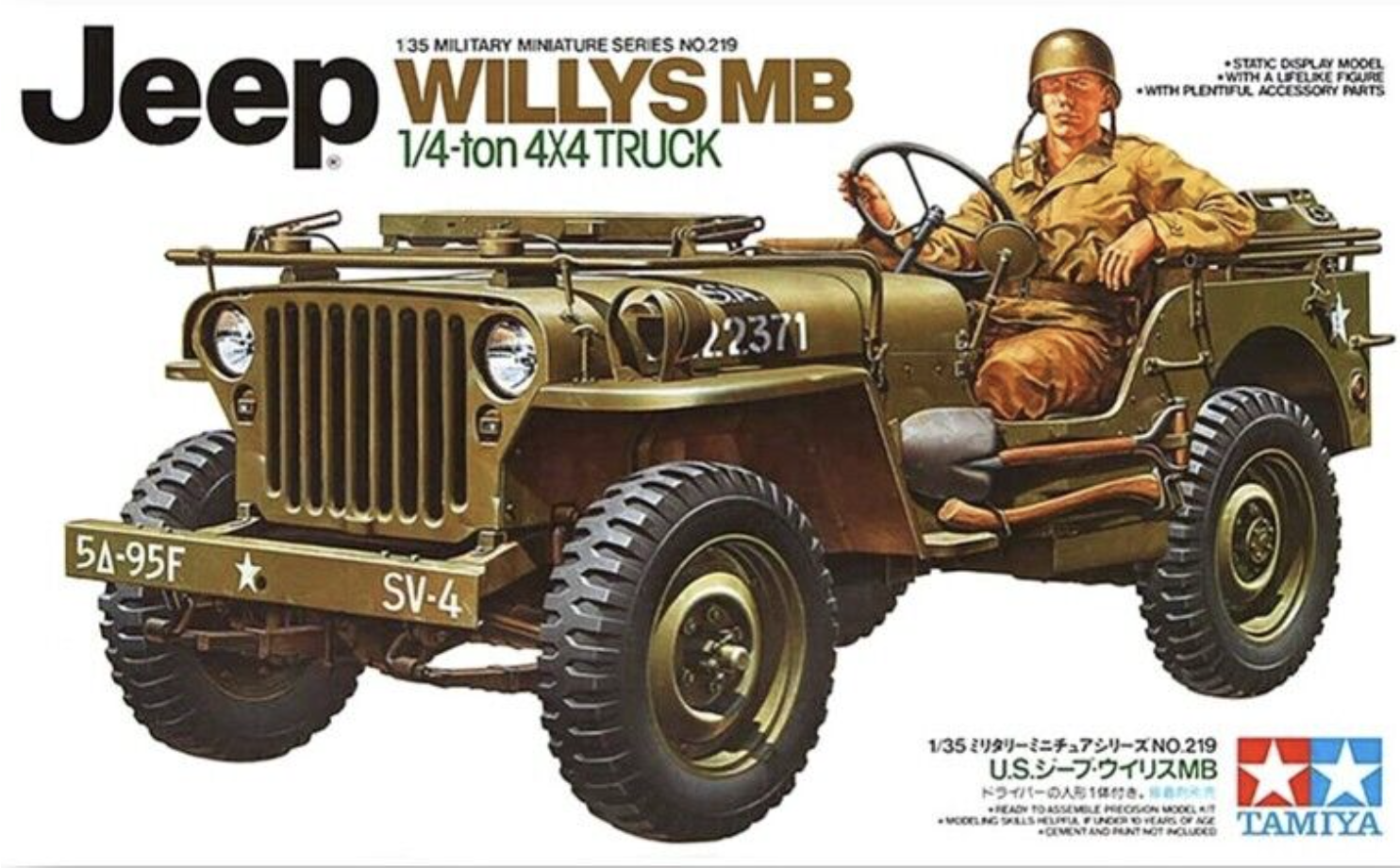 1/35 Jeep Willys MB. 1/4-Ton Truck MV Scale