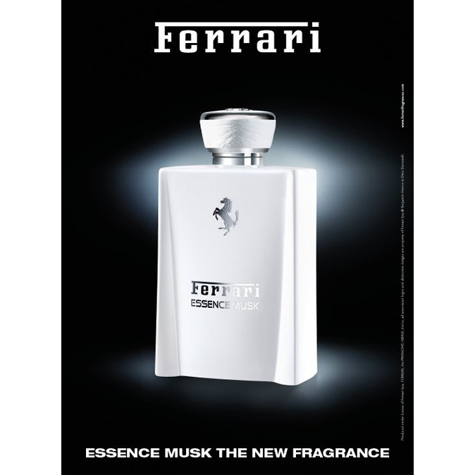 น้ำหอมแท้ FERRARI ESSENCE MUSK EAU DE PARFUM SPRAY FOR MEN 100 ML ของใหม่ กล่องขายซีล เหมือนกับห้าง