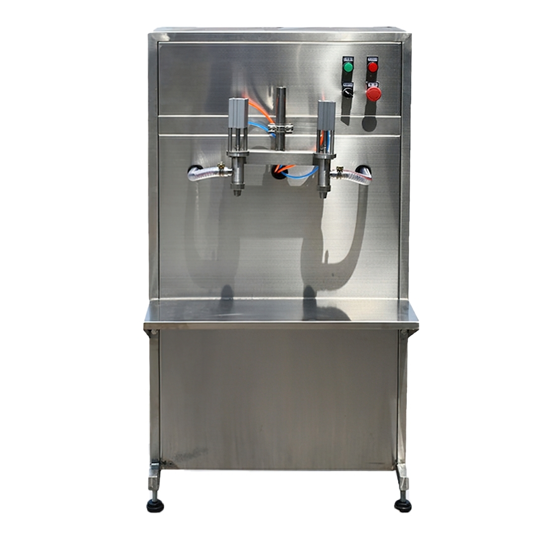 15424 เครื่องบรรจุของเหลวกึ่งอัตโนมัติ ขนาด 100-5000ml สองหัว รุ่น GYJ-2