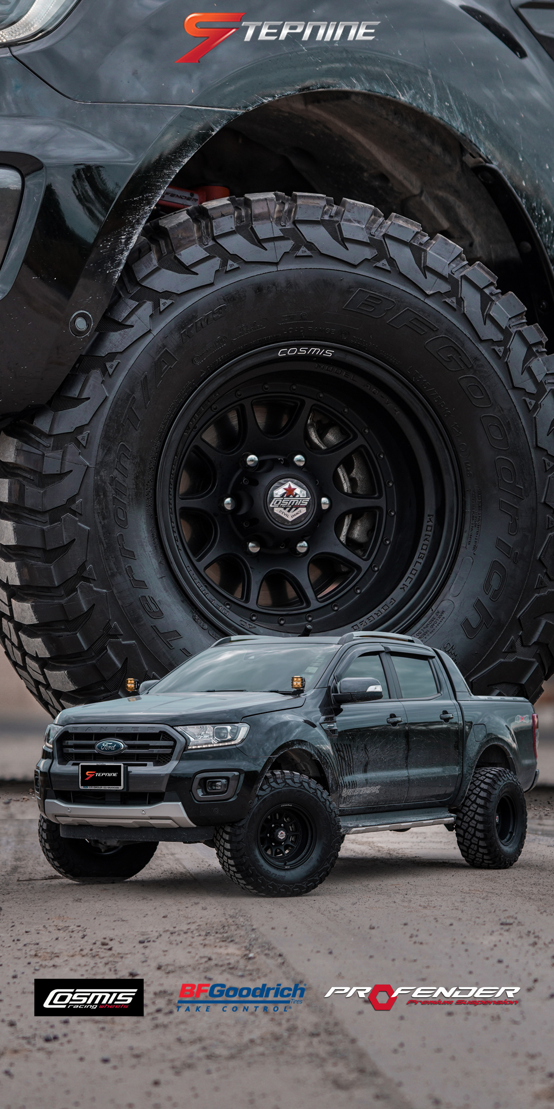 FORD RANGER ทรงเมกา ล้อขอบ 16