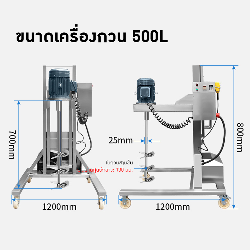 เครื่องกวนไฟฟ้า IBC ขนาด 500L - 1000L