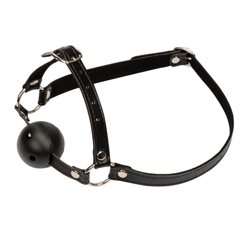 บอลคาบปาก เสียบปากมินิ เซ็กส์ทอย พร้อมสายรัด (มีรู)