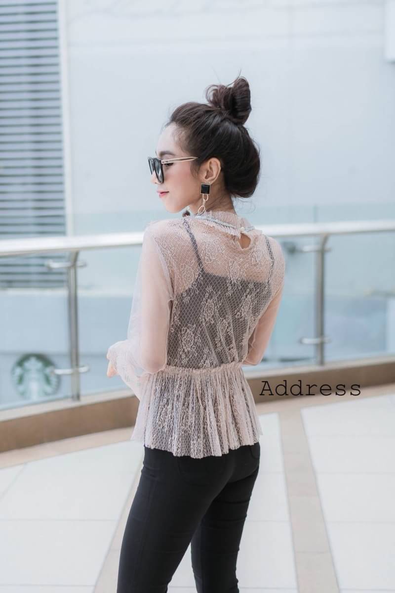 เสื้อลูกไม้แขนยาว