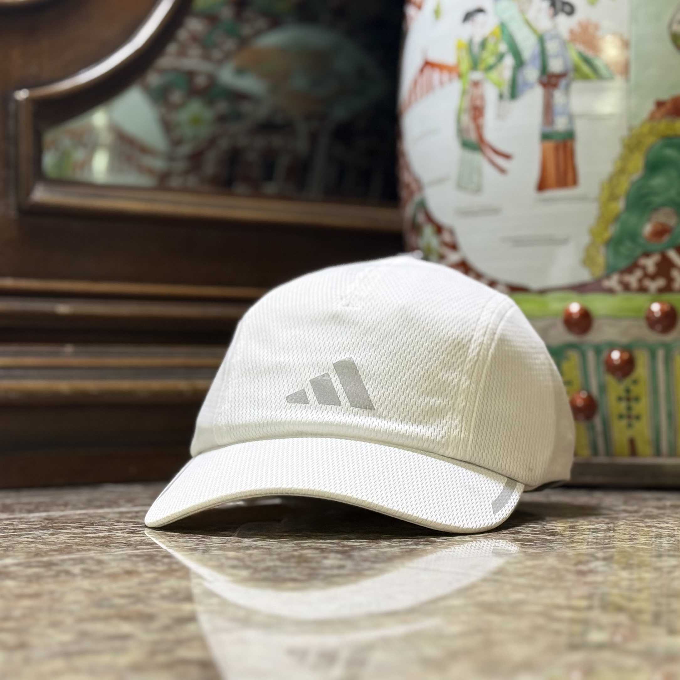 หมวกวิ่ง Adidas AeroReady Mesh Running Cap (WHITE, BLACK)