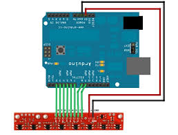 โมดูลตรวจจับเส้นด้วยแสงสะท้อนแบบ 8 ตัว ( 8 IR Sensor Line Follower Array)