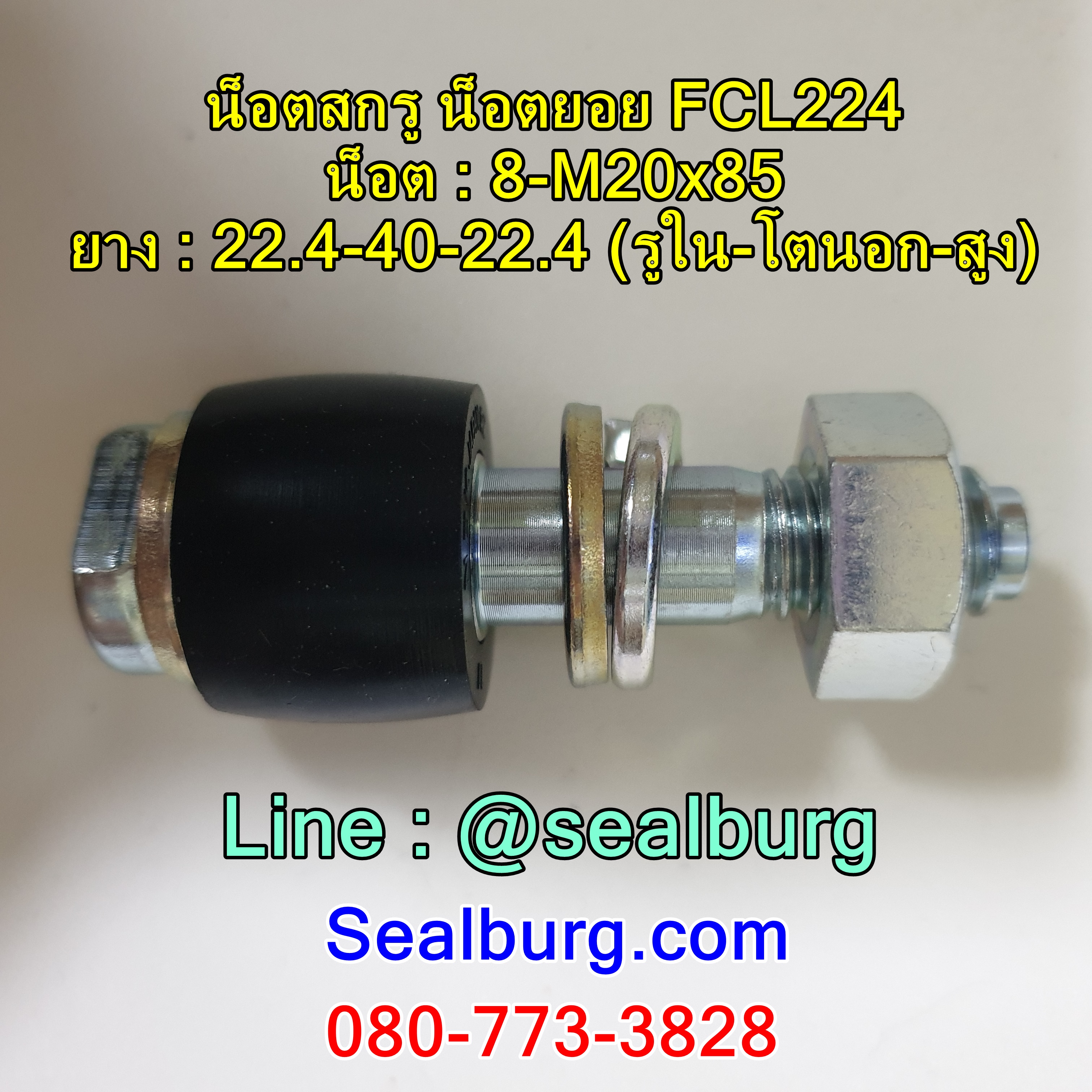 น็อตสกรู น็อตยอย FCL224 : 8-M20x85 : 22.4-40-22.4