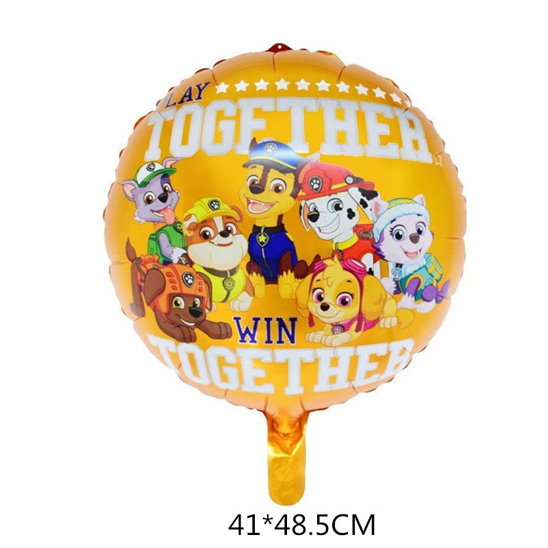 18''YELLOW PAW PATROL BALLOON / ลูกโป่งพอลเพ็ทโทรสีเหลือง