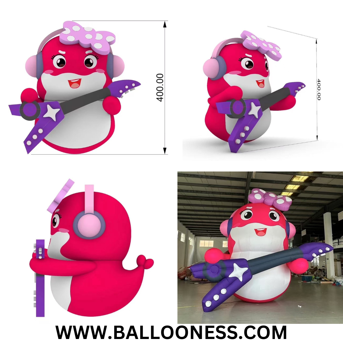รับผลิตลูกโป่งพองลมตัวการ์ตูน (สั่งผลิต 15-20วัน) /PVC Custom Cartoon Balloon