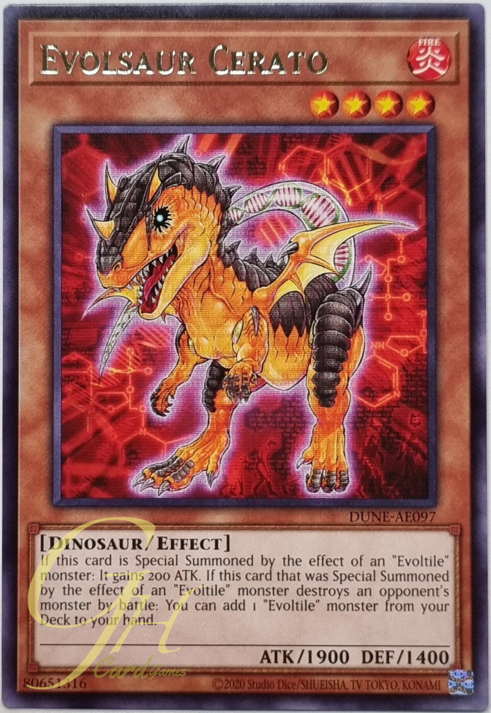 Yugioh [DUNE-AE097] Evolsaur Cerato (Rare)