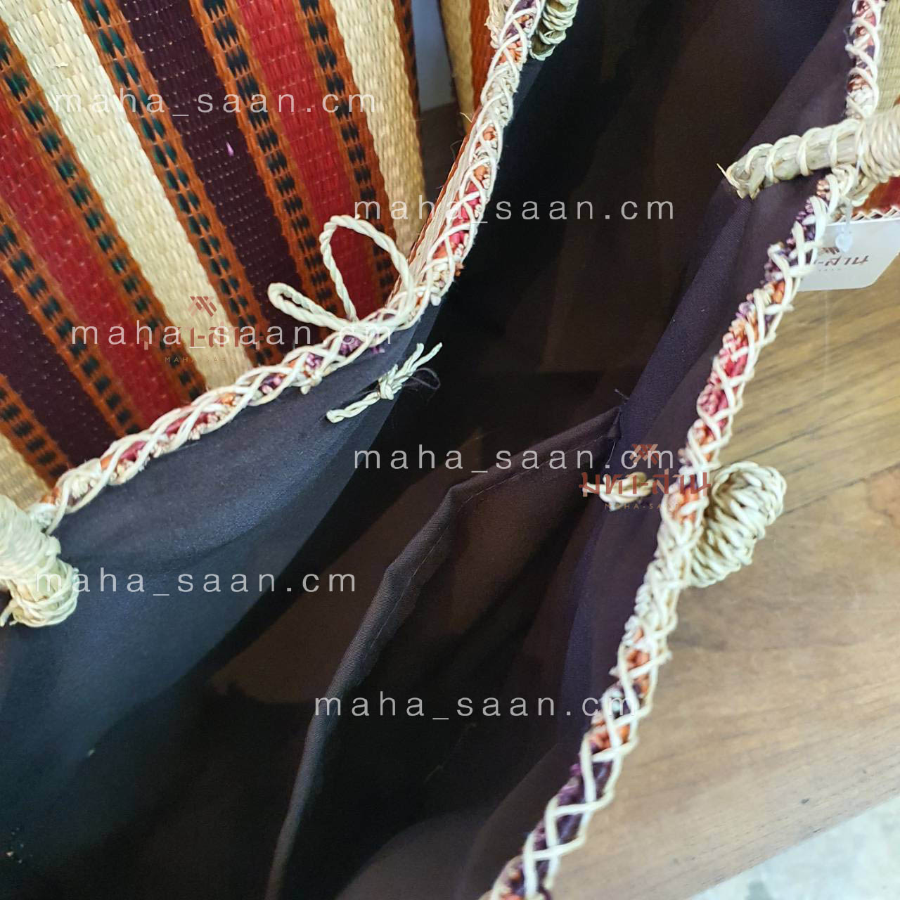 กระเป๋าเสื่อกก สะพายข้าง ใส่เอกสาร งานฝีมือคนไทย คละสี 💞 สำเนา