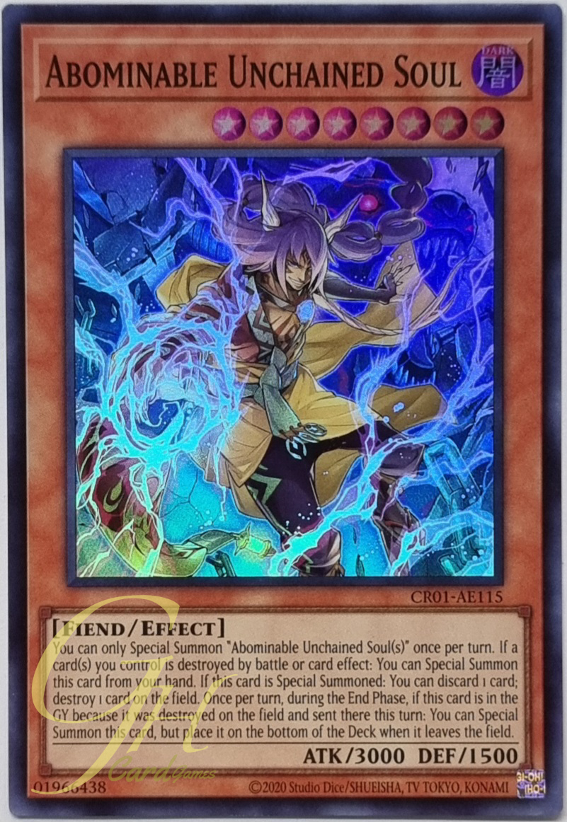 Yugioh [CR01-AE115] Abominable Unchained Soul (Super Rare)