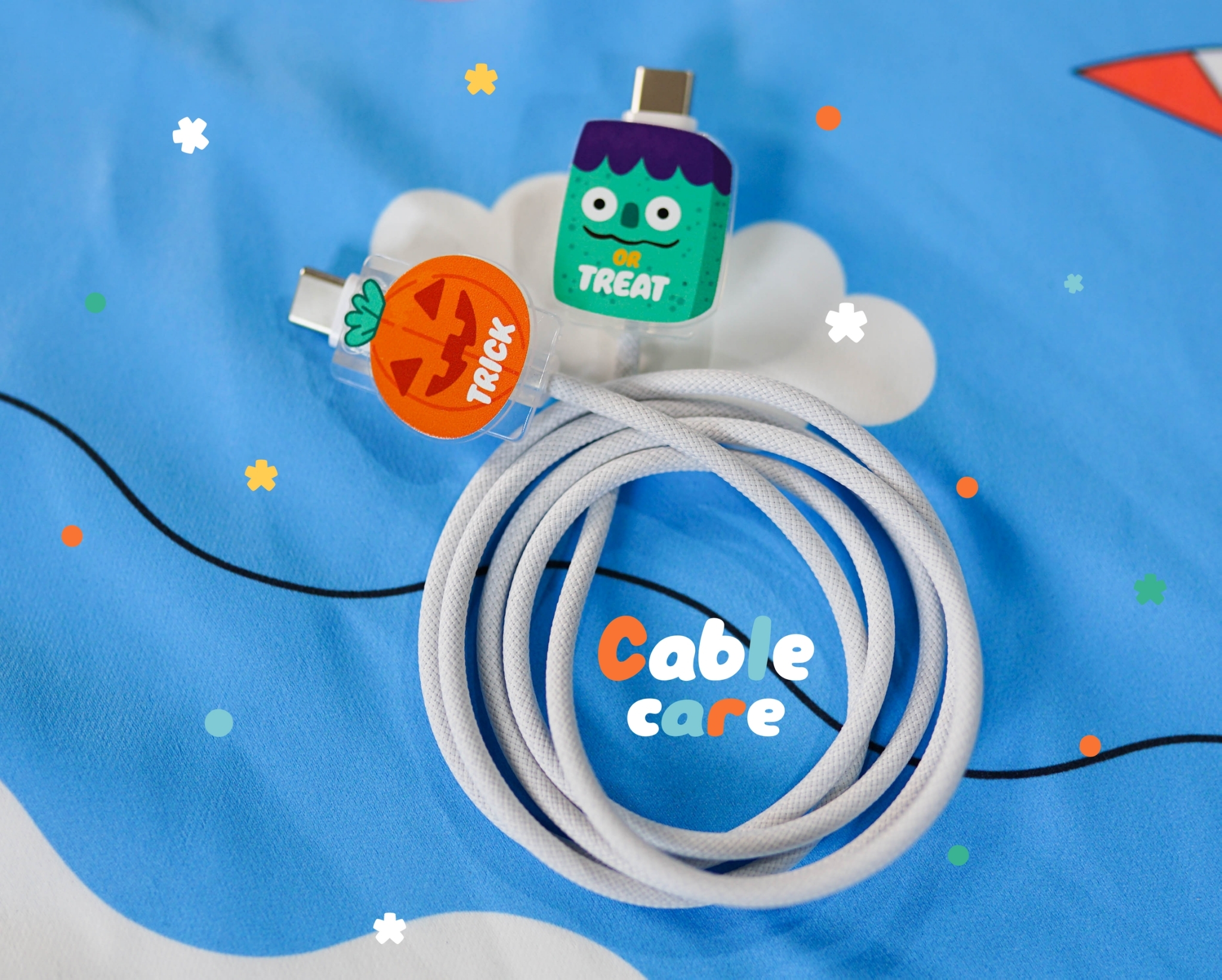 ตัวถนอมสายชาร์จติดอะคริลิคพร้อมสกรีน (Cable Care)