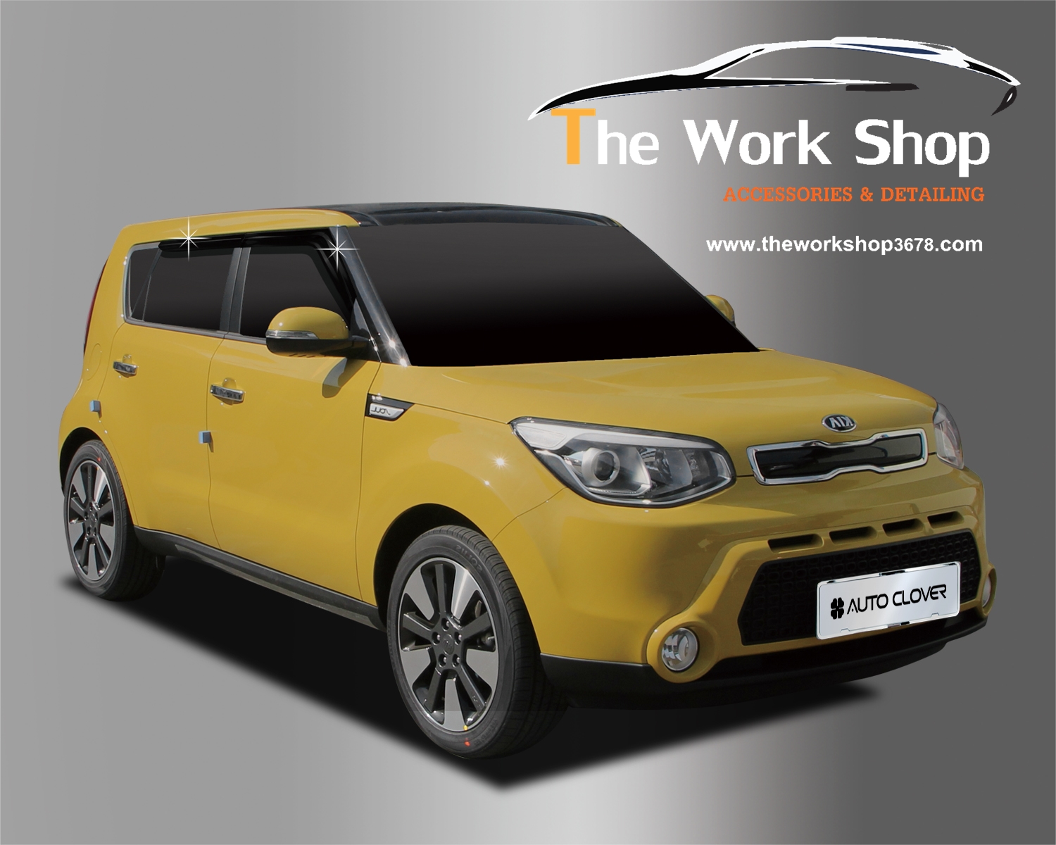 Smoke Door Visor for Soul ( กันสาดสีดำ )