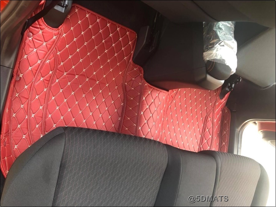 พรมปูพื้นรถยนต์ 6D HONDA JAZZ GK (2014-19) พรมหนัง6D เกรดA เต็มคัน 3ชิ้น