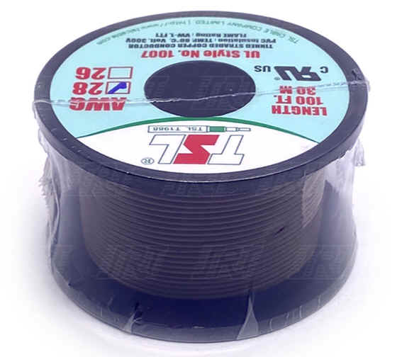 สายไฟอ่อน UL1007 เบอร์AWG-28 /ยาว 100FT (Standard Wire) AWG-28