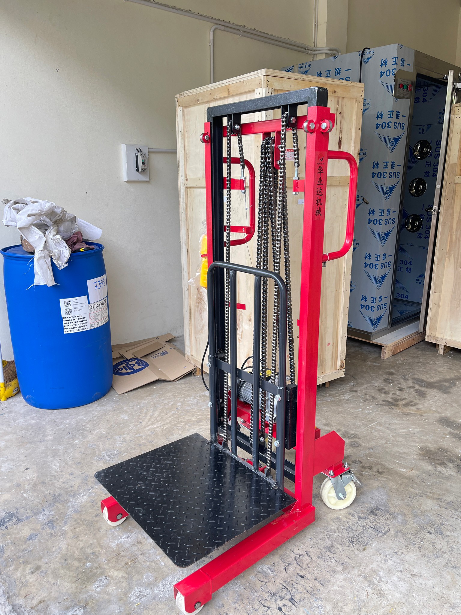 🌈รถเข็นยกของไฟฟ้า เข็นง่ายสะดวก ยกของได้สูงถึง 200 กิโลกรัม ปรับขึ้นลงด้วยระบบไฟฟ้า 1800w Electric Stacker DD1