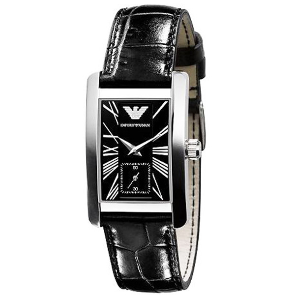 นาฬิกา Emporio Armani Classic Analog Black Dial Women's Watch AR0144 Size 25 mm