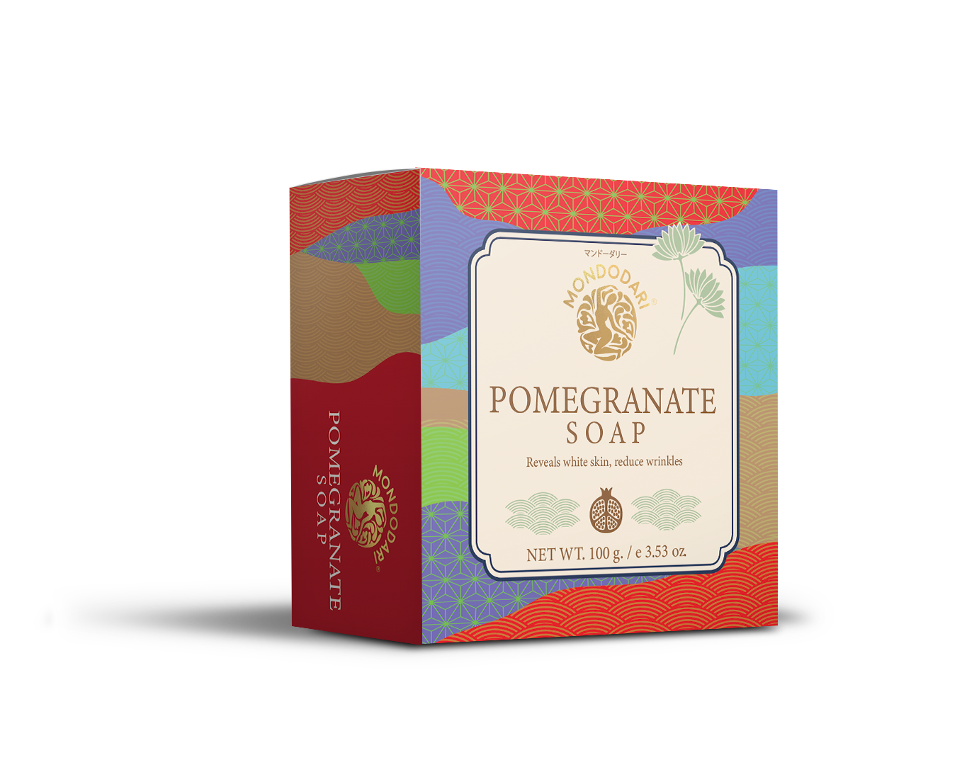 MONDODARI Pomegranate Soap – สบู่ทับทิมผิวใส เนียนนุ่ม 100 กรัม