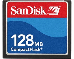 SANDISK - CF Card 128MB 20X Compact Flash Card