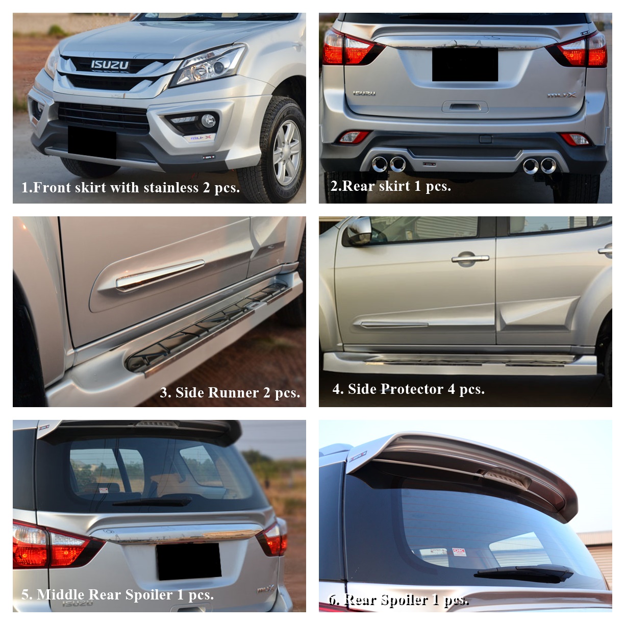 Style F Body Kit for Mu-X Set C 10 pcs.