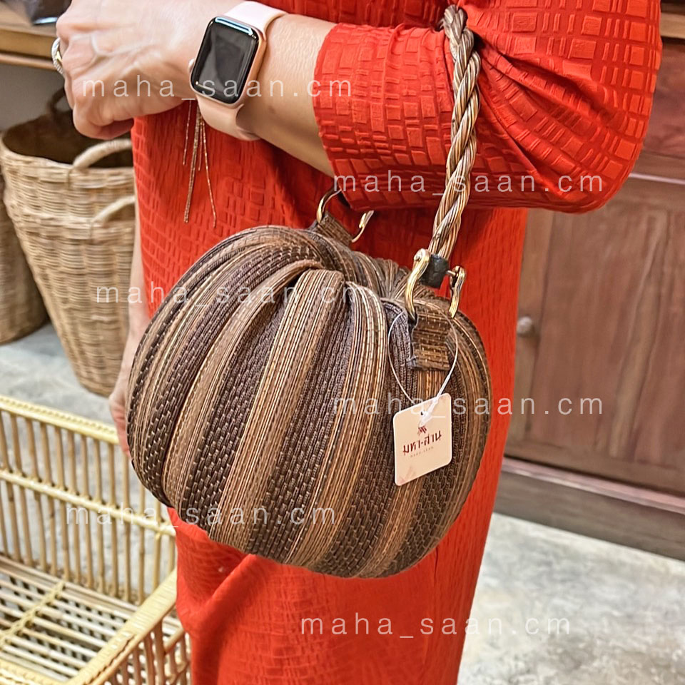 กระเป๋าตาลโตนด คล้องแขน ถือ ทรงกลม น่ารัก 🍊